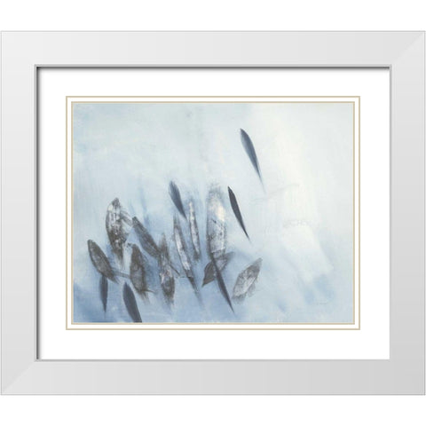 Gently Waving Crop White Modern Wood Framed Art Print with Double Matting by Maye, Jo