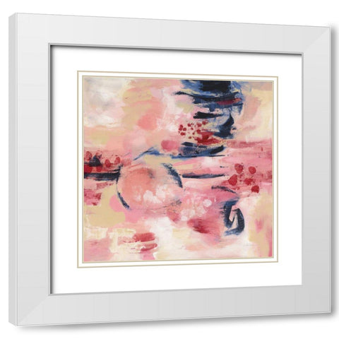 Sakura II White Modern Wood Framed Art Print with Double Matting by Vassileva, Silvia