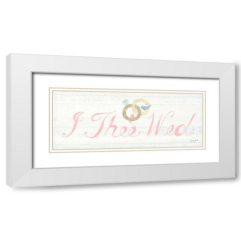 Lovebirds Sign I White Modern Wood Framed Art Print with Double Matting by Prahl, Courtney