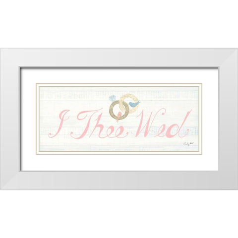 Lovebirds Sign I White Modern Wood Framed Art Print with Double Matting by Prahl, Courtney