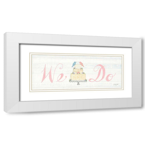 Lovebirds Sign II White Modern Wood Framed Art Print with Double Matting by Prahl, Courtney