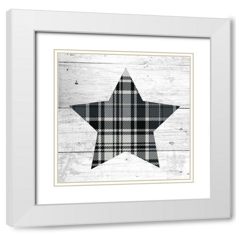 Nordic Holiday XIII Plaid White Modern Wood Framed Art Print with Double Matting by Grove, Beth