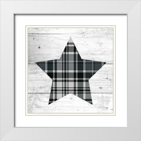 Nordic Holiday XIII Plaid White Modern Wood Framed Art Print with Double Matting by Grove, Beth