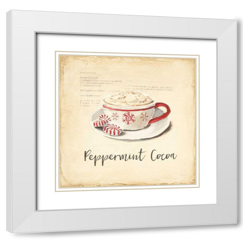 Cest Bon Bon Peppermint White Modern Wood Framed Art Print with Double Matting by Adams, Emily