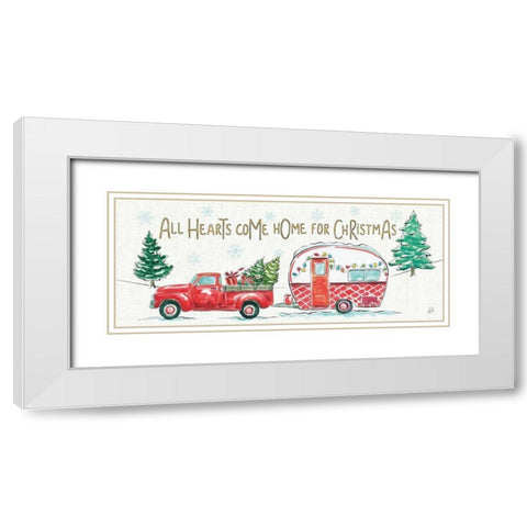 Christmas in the Country VIII All Hearts White Modern Wood Framed Art Print with Double Matting by Brissonnet, Daphne