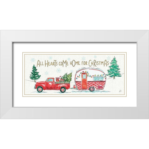 Christmas in the Country VIII All Hearts White Modern Wood Framed Art Print with Double Matting by Brissonnet, Daphne