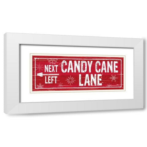 Christmas Signs VII White Modern Wood Framed Art Print with Double Matting by Pela Studio