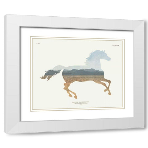 American Southwest Horse White Modern Wood Framed Art Print with Double Matting by Wild Apple Portfolio