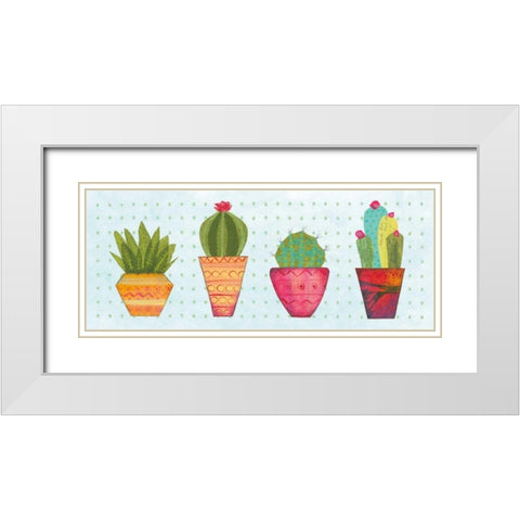 Southwest Cactus VI White Modern Wood Framed Art Print with Double Matting by Prahl, Courtney