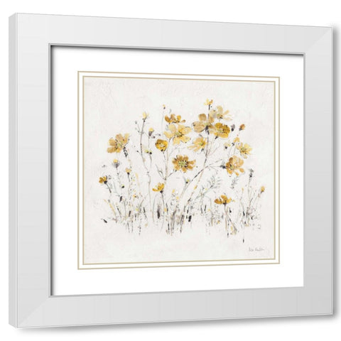 Wildflowers II Yellow White Modern Wood Framed Art Print with Double Matting by Audit, Lisa