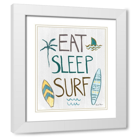 Make Waves III White Modern Wood Framed Art Print with Double Matting by Zaman, Farida