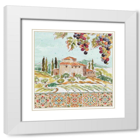 Tuscan Breeze II White Modern Wood Framed Art Print with Double Matting by Brissonnet, Daphne