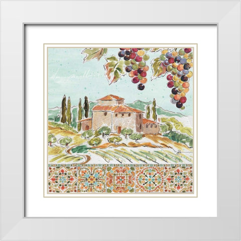 Tuscan Breeze II White Modern Wood Framed Art Print with Double Matting by Brissonnet, Daphne
