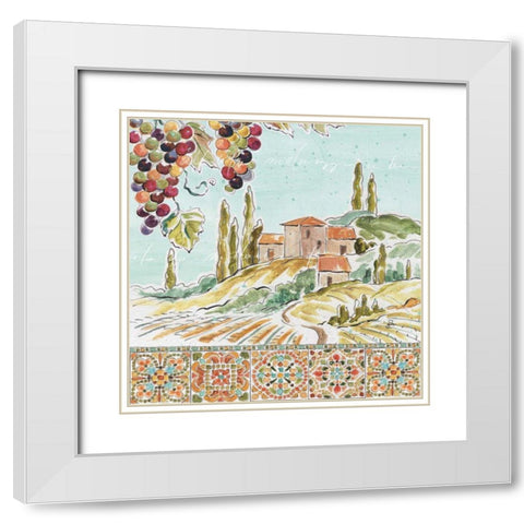 Tuscan Breeze III White Modern Wood Framed Art Print with Double Matting by Brissonnet, Daphne