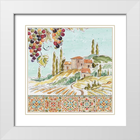 Tuscan Breeze III White Modern Wood Framed Art Print with Double Matting by Brissonnet, Daphne