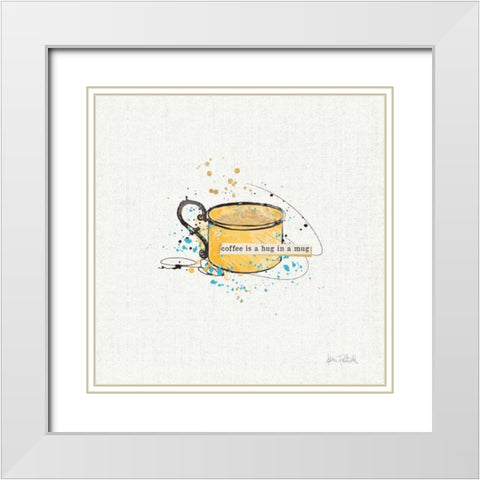 Thoughtful Perk I White Modern Wood Framed Art Print with Double Matting by Pertiet, Katie