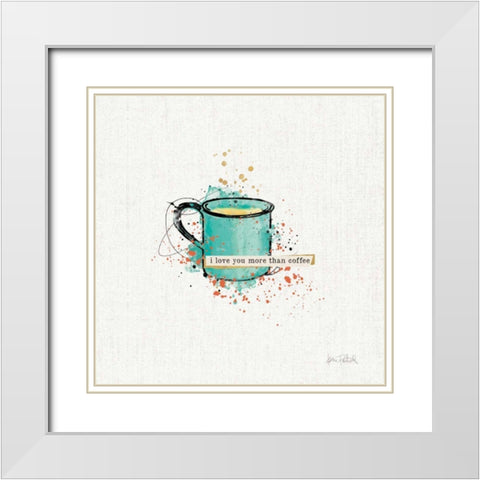 Thoughtful Perk III White Modern Wood Framed Art Print with Double Matting by Pertiet, Katie