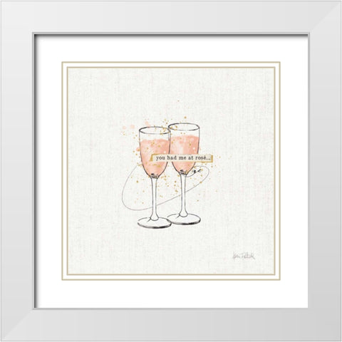 Thoughtful Vines II White Modern Wood Framed Art Print with Double Matting by Pertiet, Katie