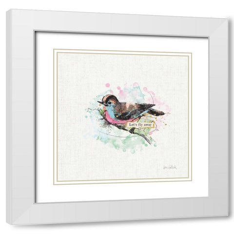 Thoughtful Wings IV White Modern Wood Framed Art Print with Double Matting by Pertiet, Katie