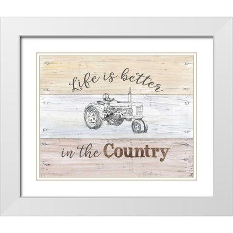 Farmhouse I White Modern Wood Framed Art Print with Double Matting by Grove, Beth