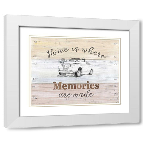 Farmhouse II White Modern Wood Framed Art Print with Double Matting by Grove, Beth