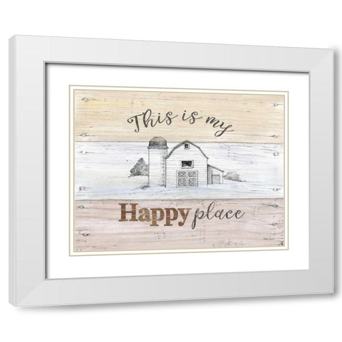 Farmhouse III White Modern Wood Framed Art Print with Double Matting by Grove, Beth