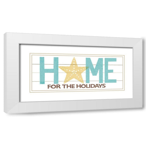Under Sea Treasures Home for the Holidays White Modern Wood Framed Art Print with Double Matting by Mullan, Michael