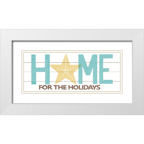 Under Sea Treasures Home for the Holidays White Modern Wood Framed Art Print with Double Matting by Mullan, Michael