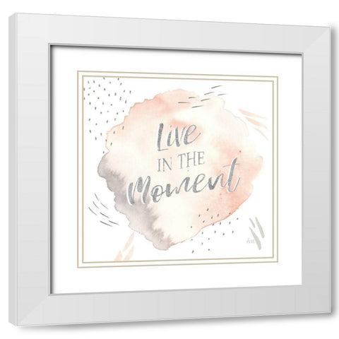 Wonderful World V White Modern Wood Framed Art Print with Double Matting by Marshall, Laura