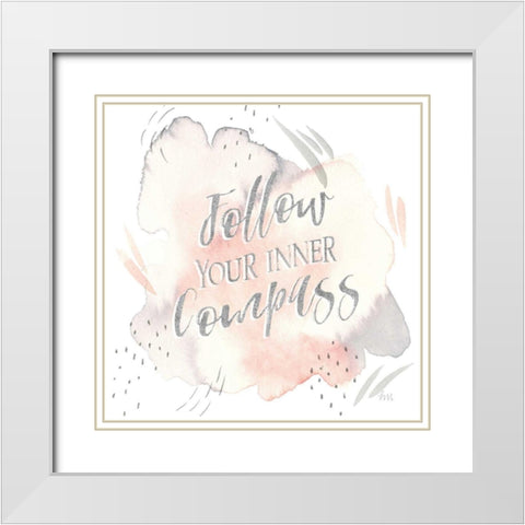 Wonderful World VI White Modern Wood Framed Art Print with Double Matting by Marshall, Laura
