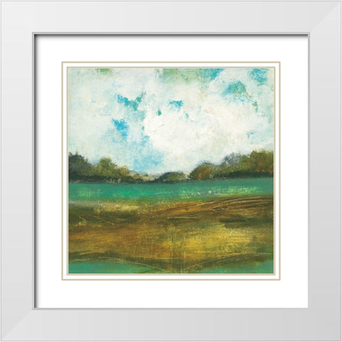This Place IV White Modern Wood Framed Art Print with Double Matting by Warrick, Cheryl