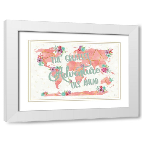 Floral Aspect II White Modern Wood Framed Art Print with Double Matting by Aiken, Jess