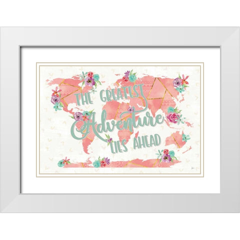 Floral Aspect II White Modern Wood Framed Art Print with Double Matting by Aiken, Jess