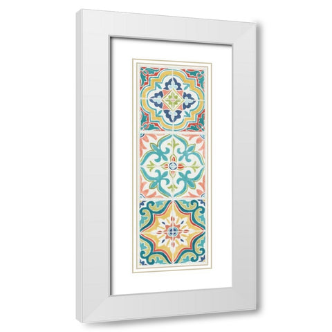 Colorful Journey VI White Modern Wood Framed Art Print with Double Matting by Pela Studio