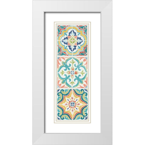 Colorful Journey VI White Modern Wood Framed Art Print with Double Matting by Pela Studio