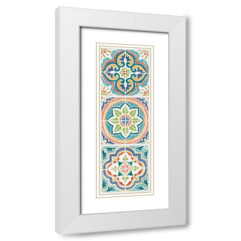 Colorful Journey VII White Modern Wood Framed Art Print with Double Matting by Pela Studio