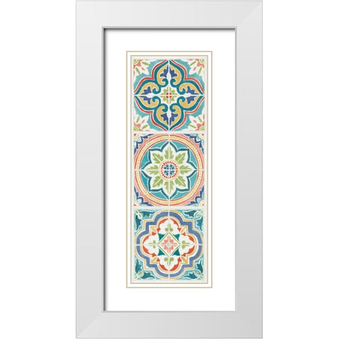 Colorful Journey VII White Modern Wood Framed Art Print with Double Matting by Pela Studio