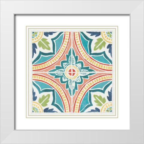 Colorful Journey VIII White Modern Wood Framed Art Print with Double Matting by Pela Studio
