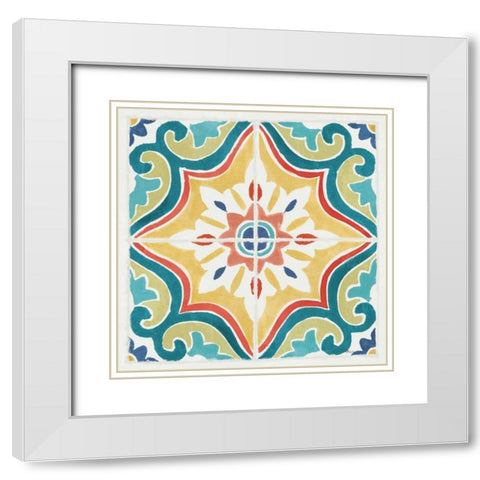 Colorful Journey X White Modern Wood Framed Art Print with Double Matting by Pela Studio