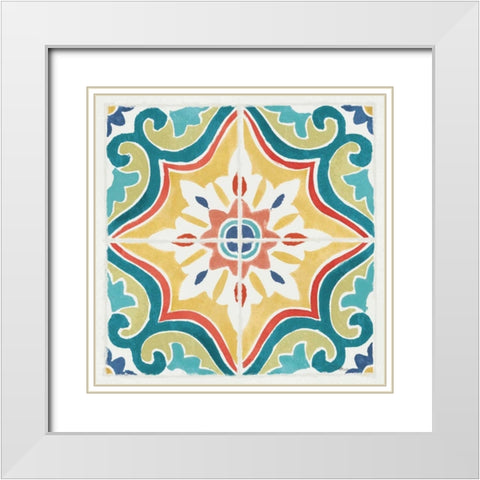 Colorful Journey X White Modern Wood Framed Art Print with Double Matting by Pela Studio