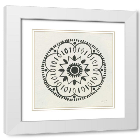 Kami I White Modern Wood Framed Art Print with Double Matting by Lovell, Kathrine
