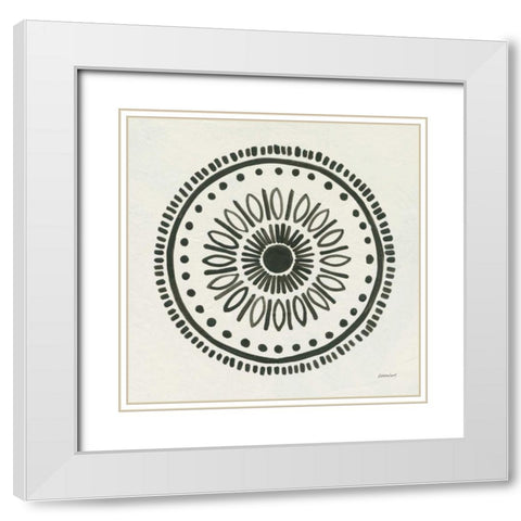 Kami IV White Modern Wood Framed Art Print with Double Matting by Lovell, Kathrine