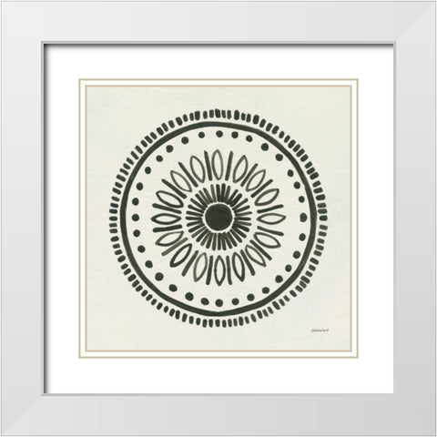 Kami IV White Modern Wood Framed Art Print with Double Matting by Lovell, Kathrine