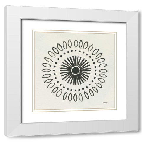 Kami VI White Modern Wood Framed Art Print with Double Matting by Lovell, Kathrine