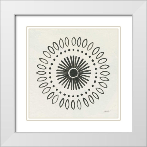 Kami VI White Modern Wood Framed Art Print with Double Matting by Lovell, Kathrine