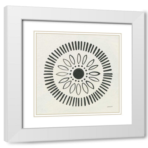 Kami VII White Modern Wood Framed Art Print with Double Matting by Lovell, Kathrine