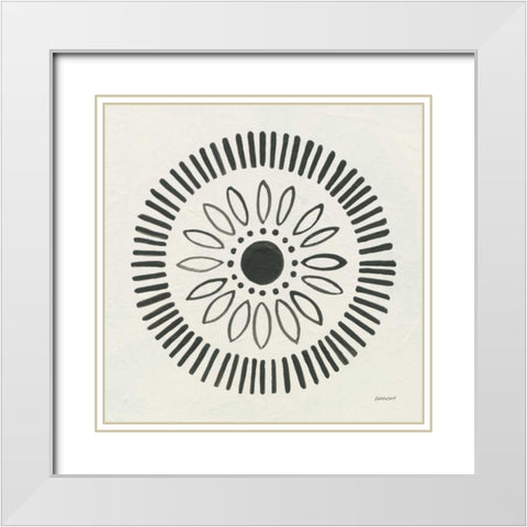 Kami VII White Modern Wood Framed Art Print with Double Matting by Lovell, Kathrine