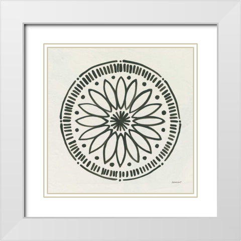 Kami VIII White Modern Wood Framed Art Print with Double Matting by Lovell, Kathrine