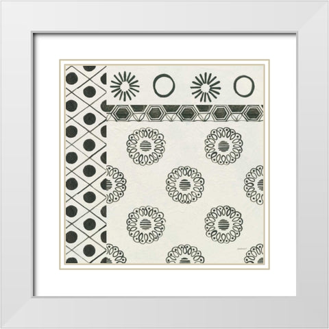 Kami XI White Modern Wood Framed Art Print with Double Matting by Lovell, Kathrine