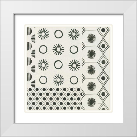 Kami XII White Modern Wood Framed Art Print with Double Matting by Lovell, Kathrine
